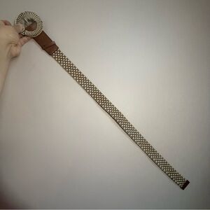 Vintage Brown and Cream Woven jute Belt